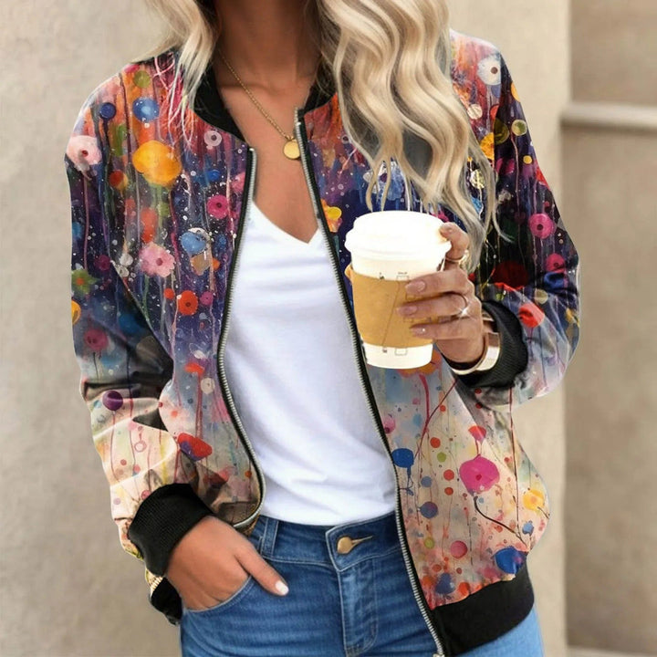 Women's Floral Print Bomber Jacket