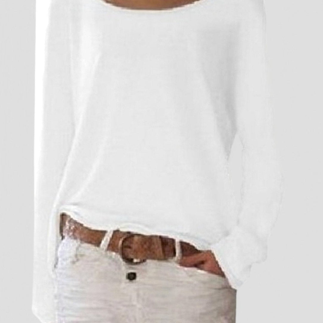 Women's Lightweight Long-Sleeve Relaxed Pullover Sweater