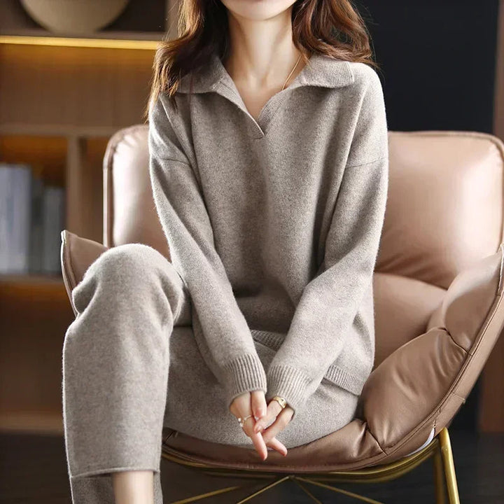 Women's Cashmere Two-Piece Set - Soft Comfort & Timeless Style