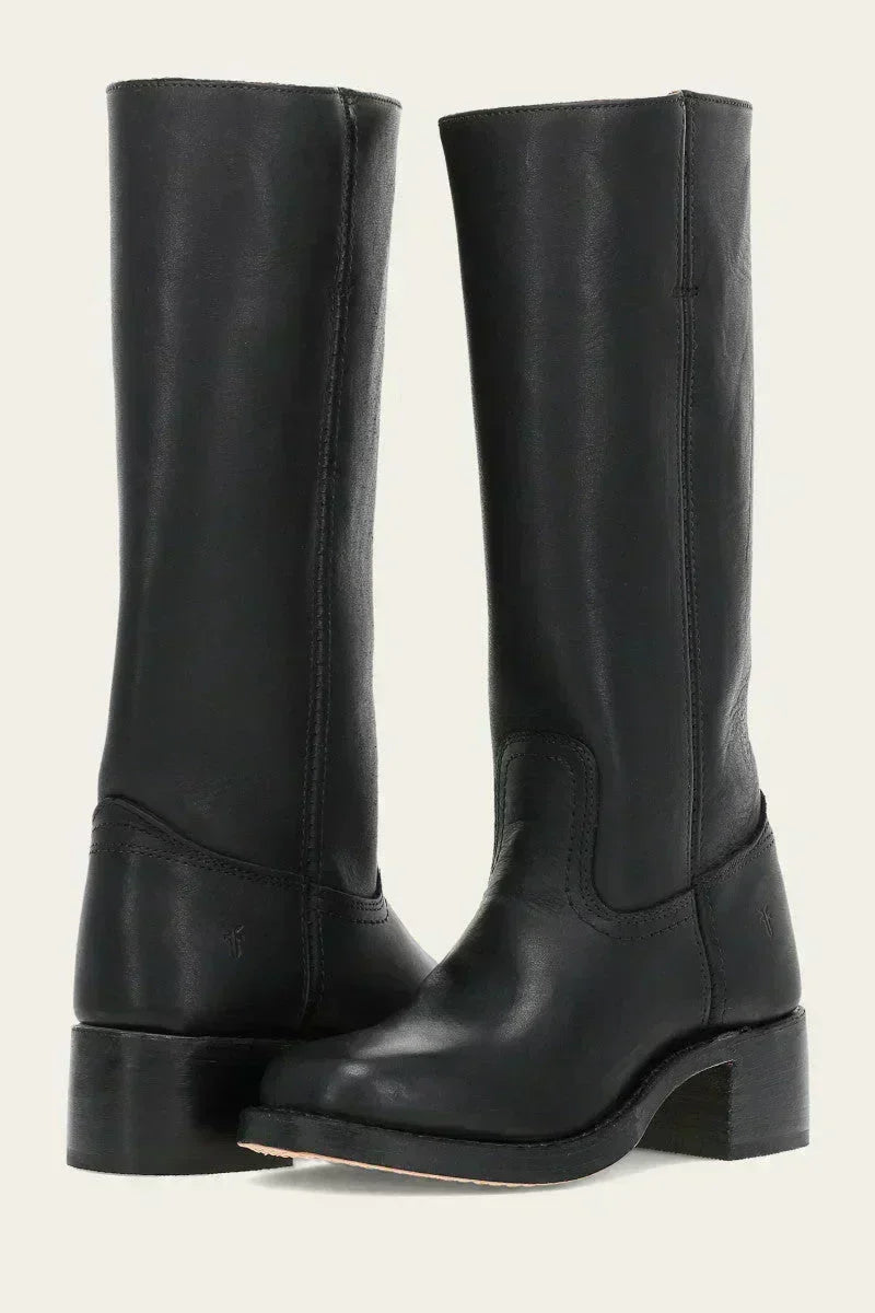 Women's Mid-Calf Block Heel Boots Stylish & Comfortable, view 3 - Elena Harper