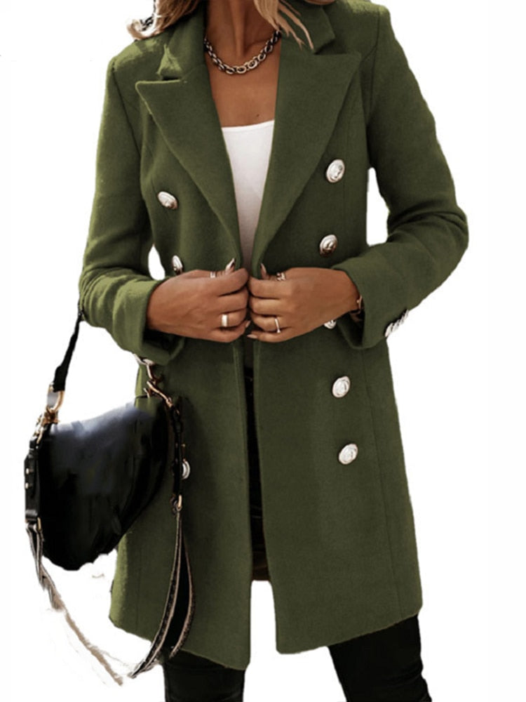 Women’s Trench Coat with Belt and Tailored Fit