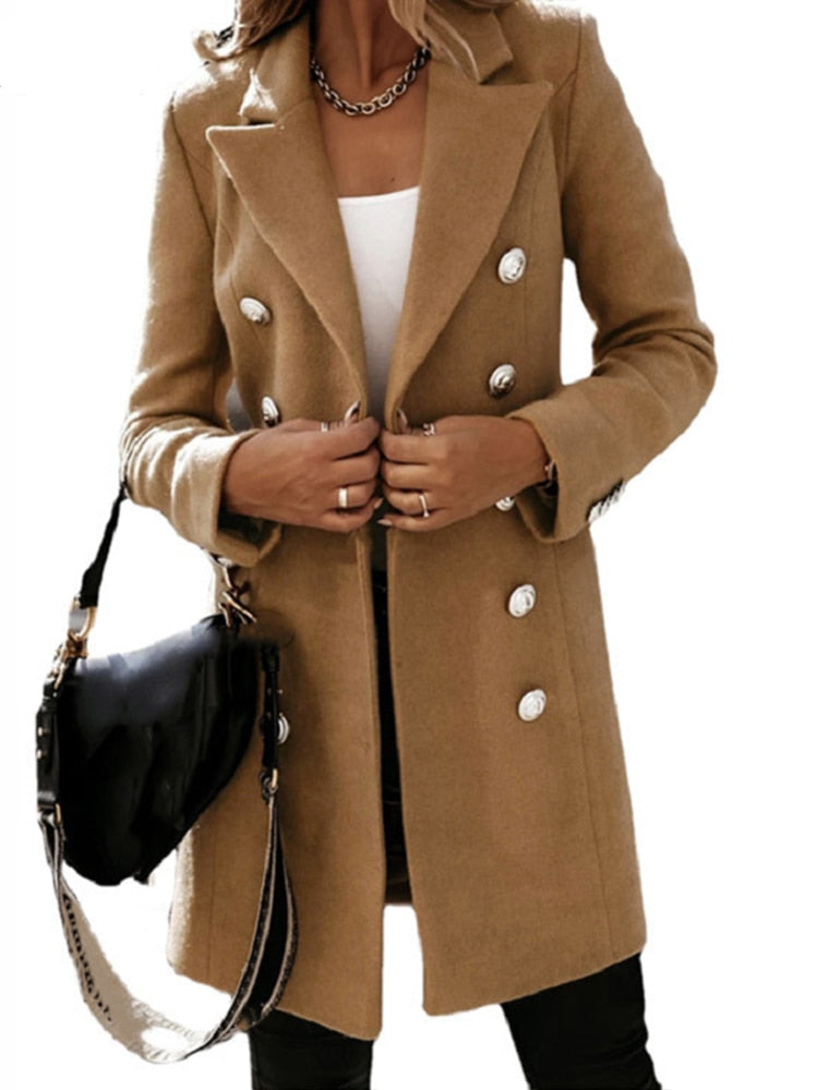 Women’s Trench Coat with Belt and Tailored Fit