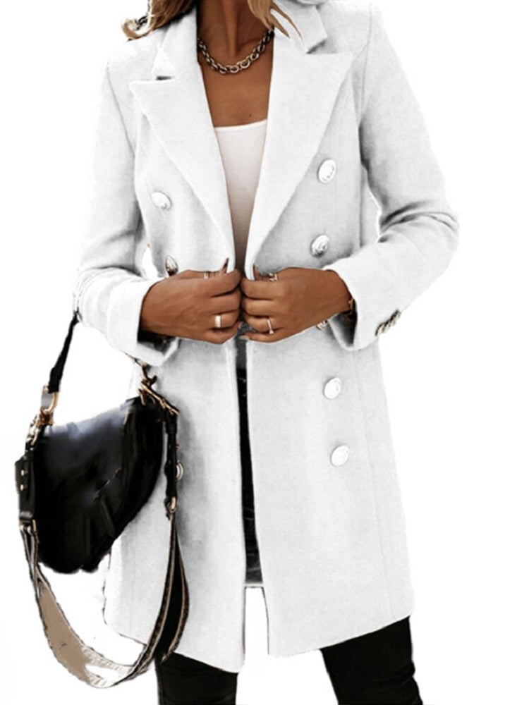 Women’s Trench Coat with Belt and Tailored Fit