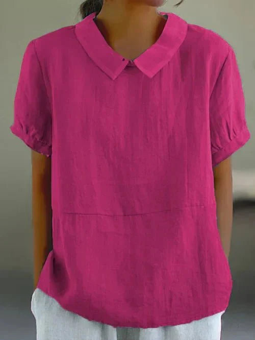 Women's Collared Relaxed-Fit Blouse