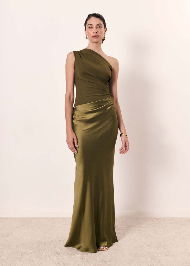 Women's One Shoulder Evening Maxi Dress