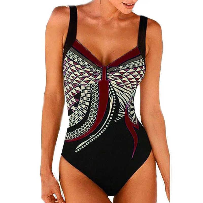 Women's Printed Tank One-Piece Swimsuit
