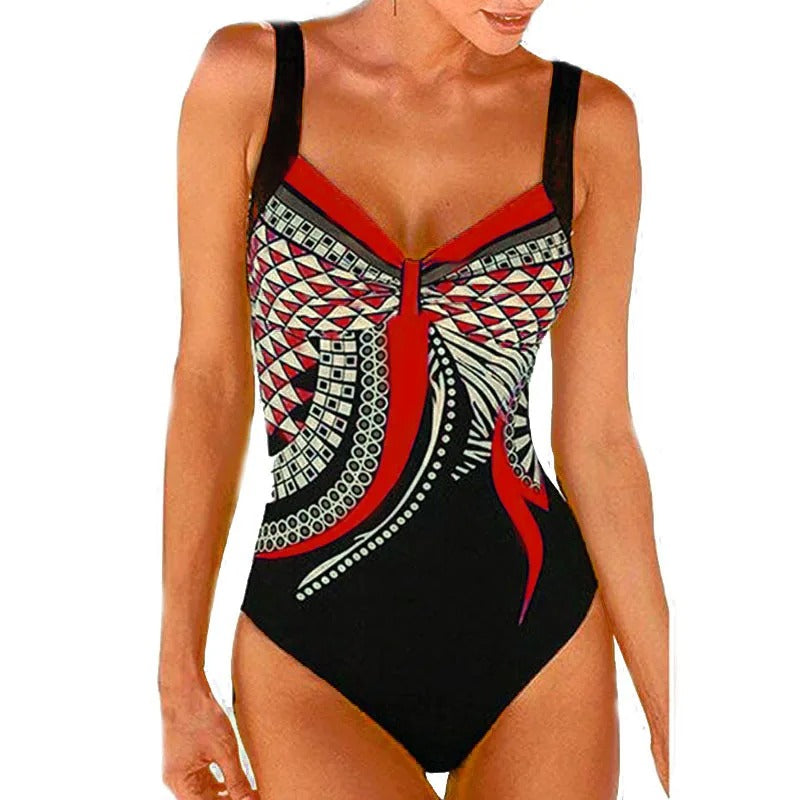 Women's Printed Tank One-Piece Swimsuit