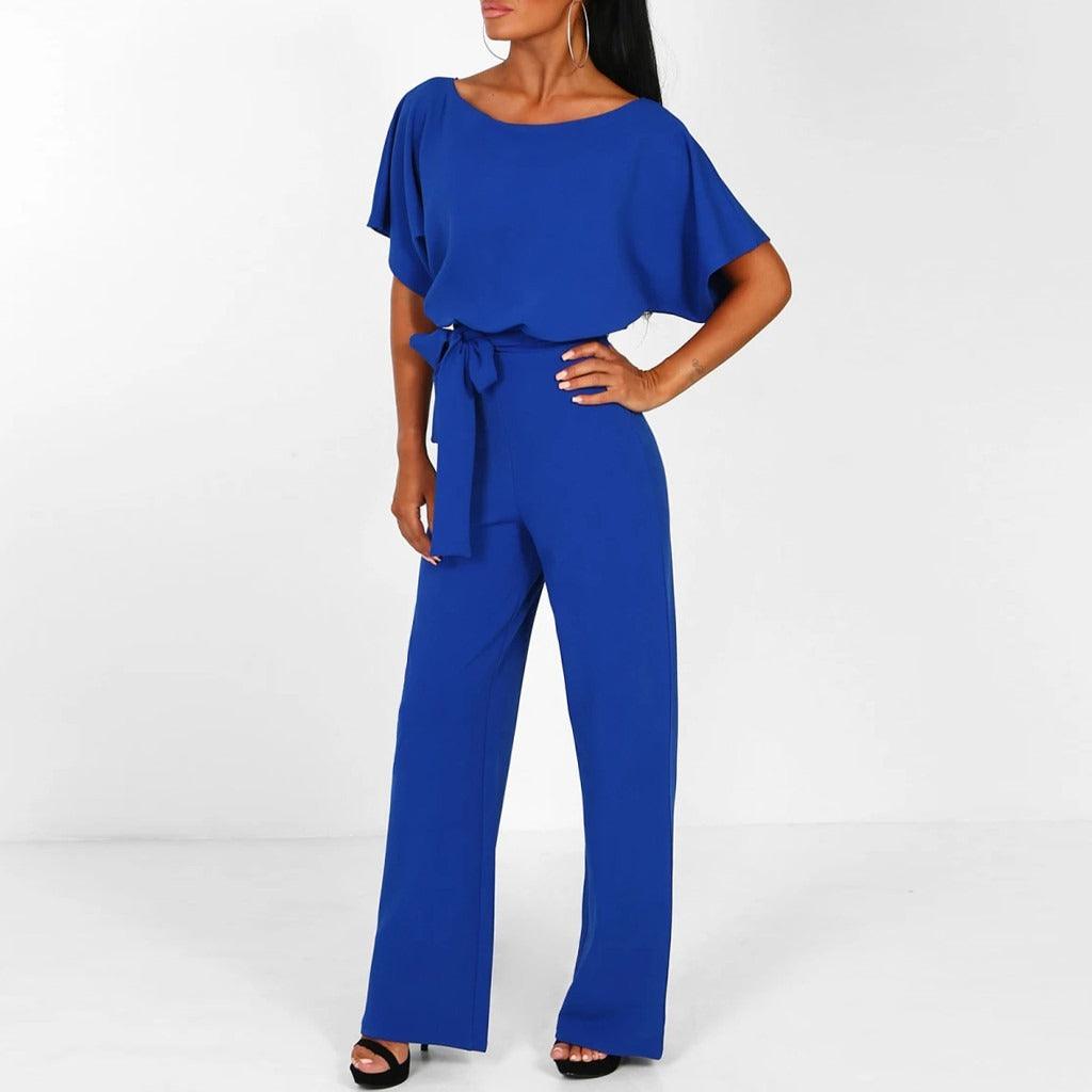Women's Tie Waist Wide Leg Set