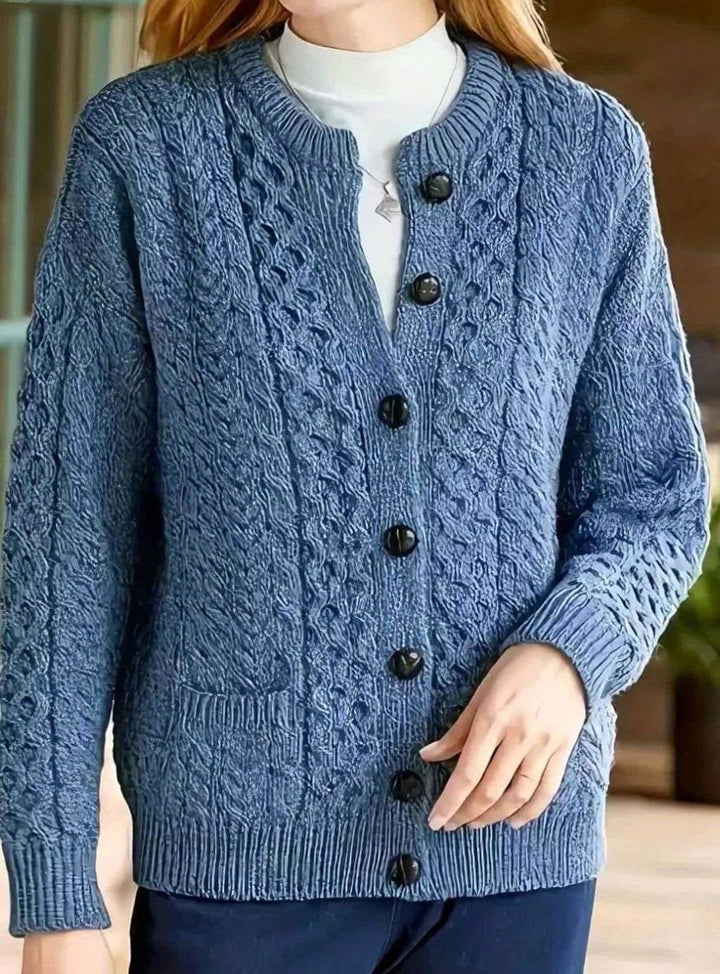 Aurélie - Elegant Twisted Cardigan with Pockets