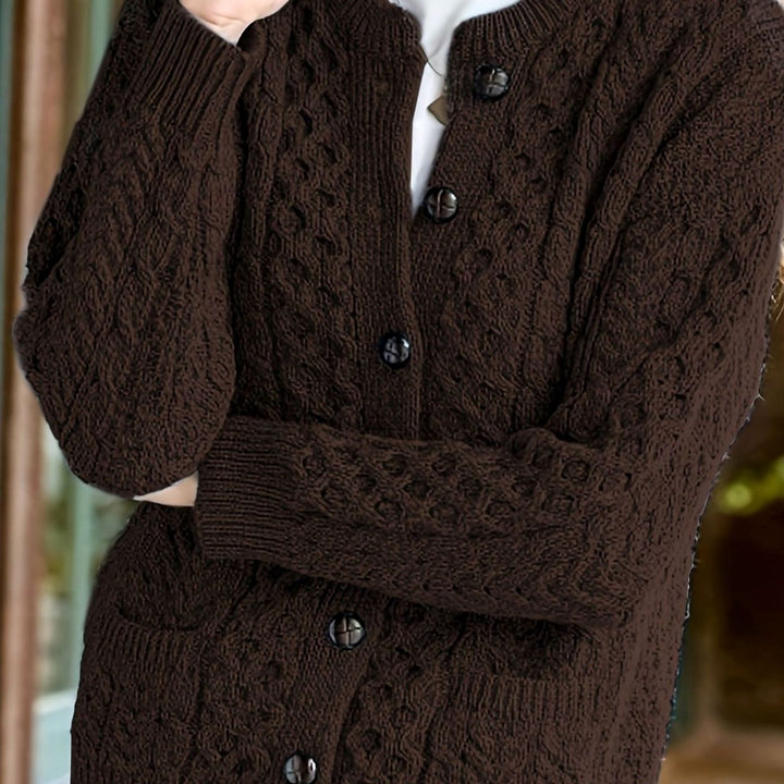 Aurélie - Elegant Twisted Cardigan with Pockets