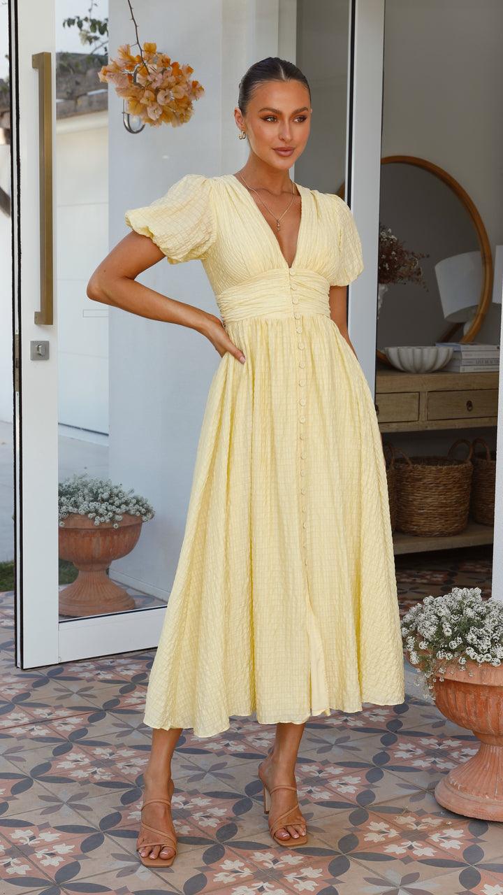 Women's Elegant Button-Front Flowy Maxi Dress