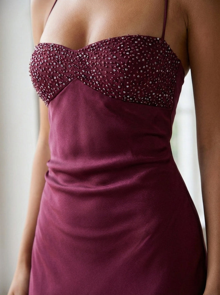 Women's Elegant Halter Neck Maxi Gown