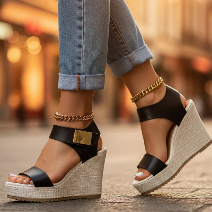 Ernestina | Women's Orthopaedic Wedge Platform Sandals