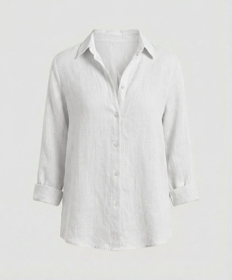 Olivia | Women's Relaxed-Fit Linen Three-Quarter Sleeve Shirt