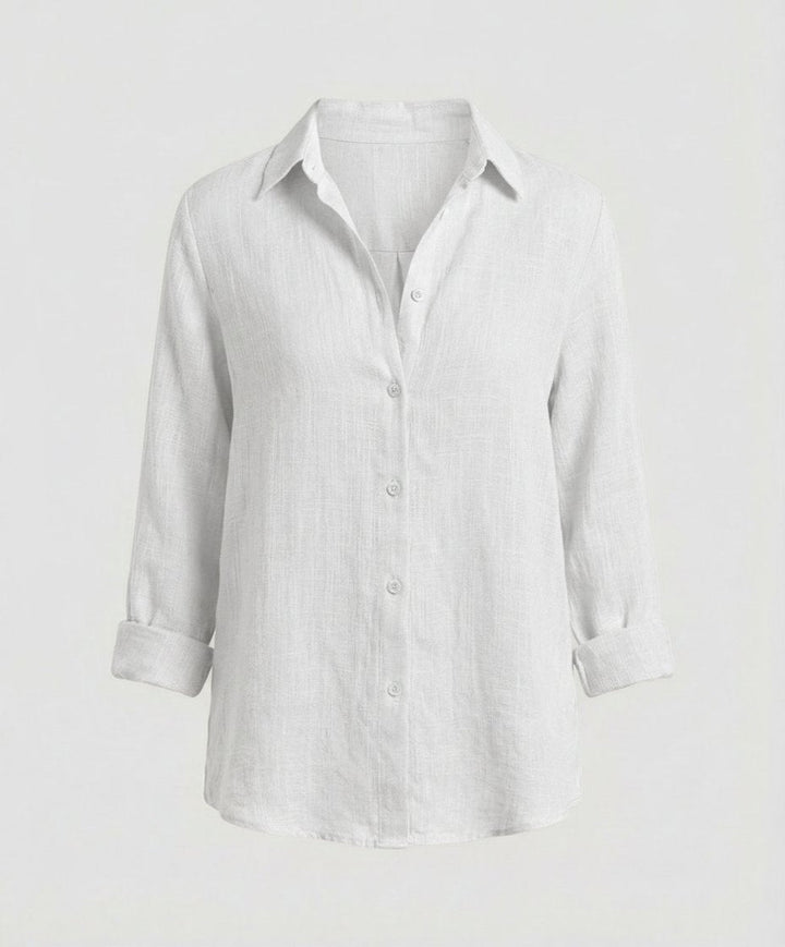 Olivia | Women's Relaxed-Fit Linen Three-Quarter Sleeve Shirt