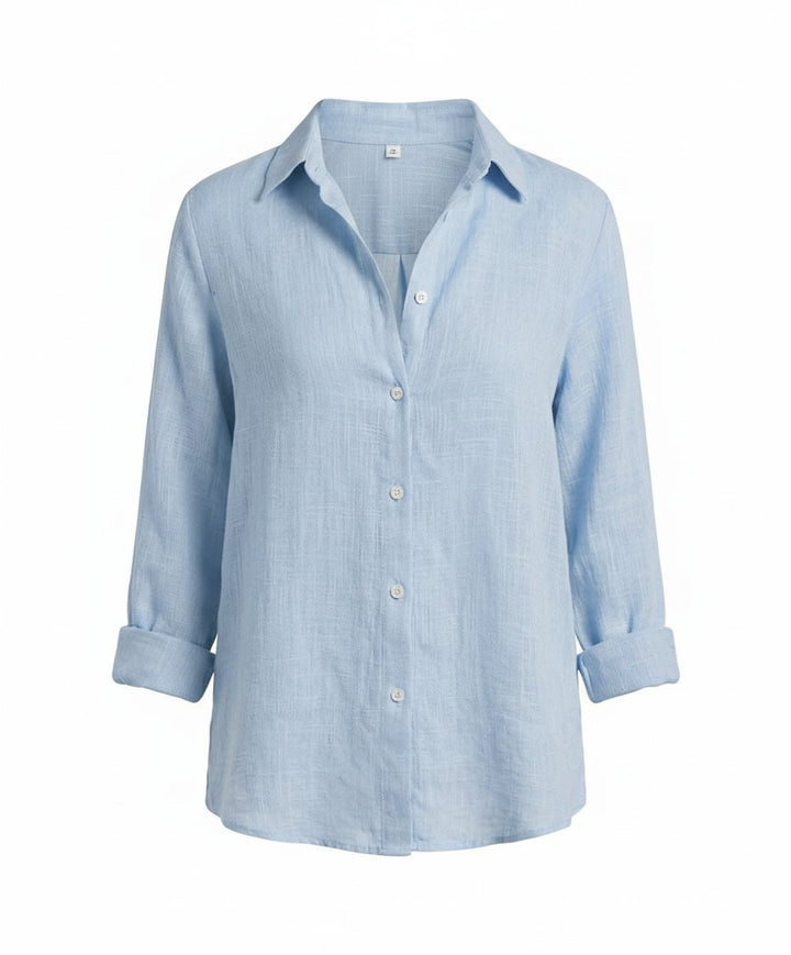 Olivia | Women's Relaxed-Fit Linen Three-Quarter Sleeve Shirt
