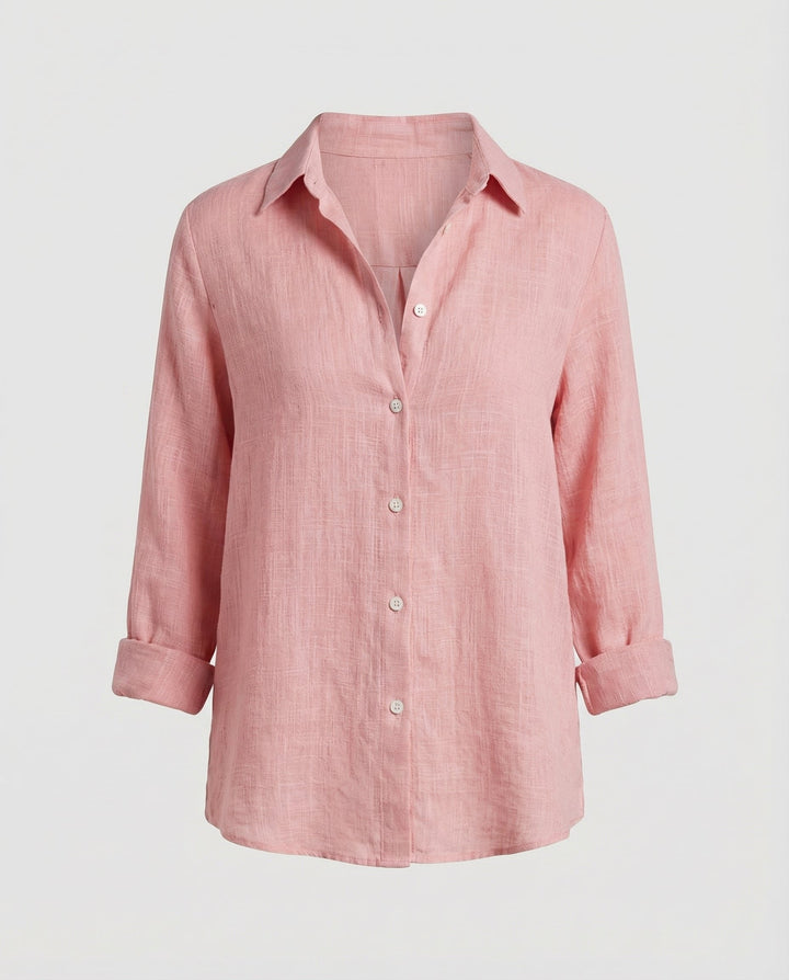 Olivia | Women's Relaxed-Fit Linen Three-Quarter Sleeve Shirt