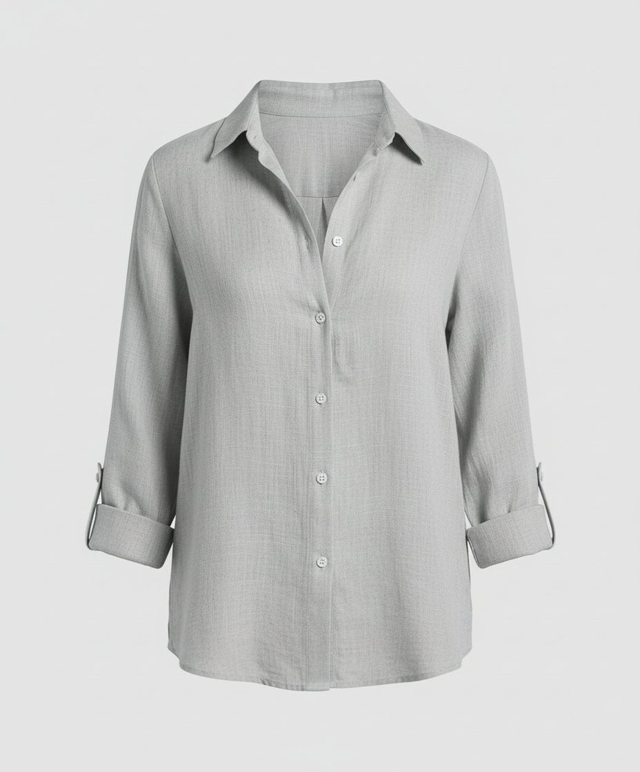 Olivia | Women's Relaxed-Fit Linen Three-Quarter Sleeve Shirt
