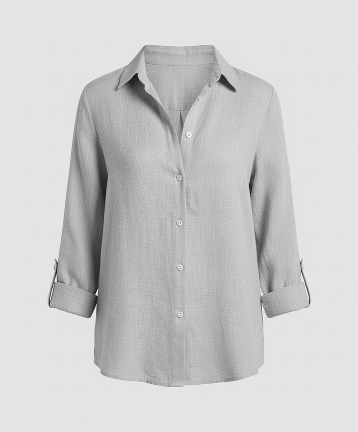Olivia | Women's Relaxed-Fit Linen Three-Quarter Sleeve Shirt
