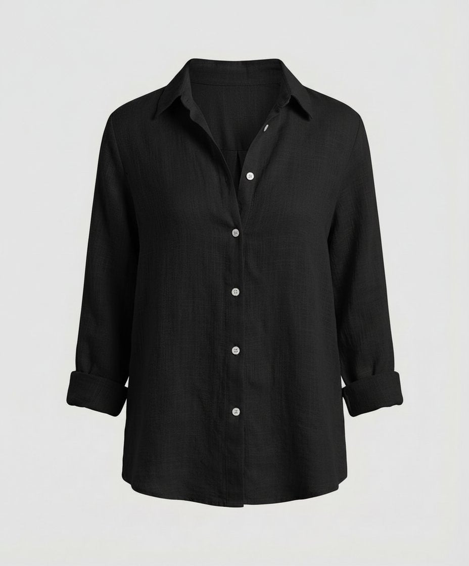 Olivia | Women's Relaxed-Fit Linen Three-Quarter Sleeve Shirt