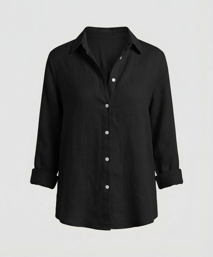 Olivia | Women's Relaxed-Fit Linen Three-Quarter Sleeve Shirt