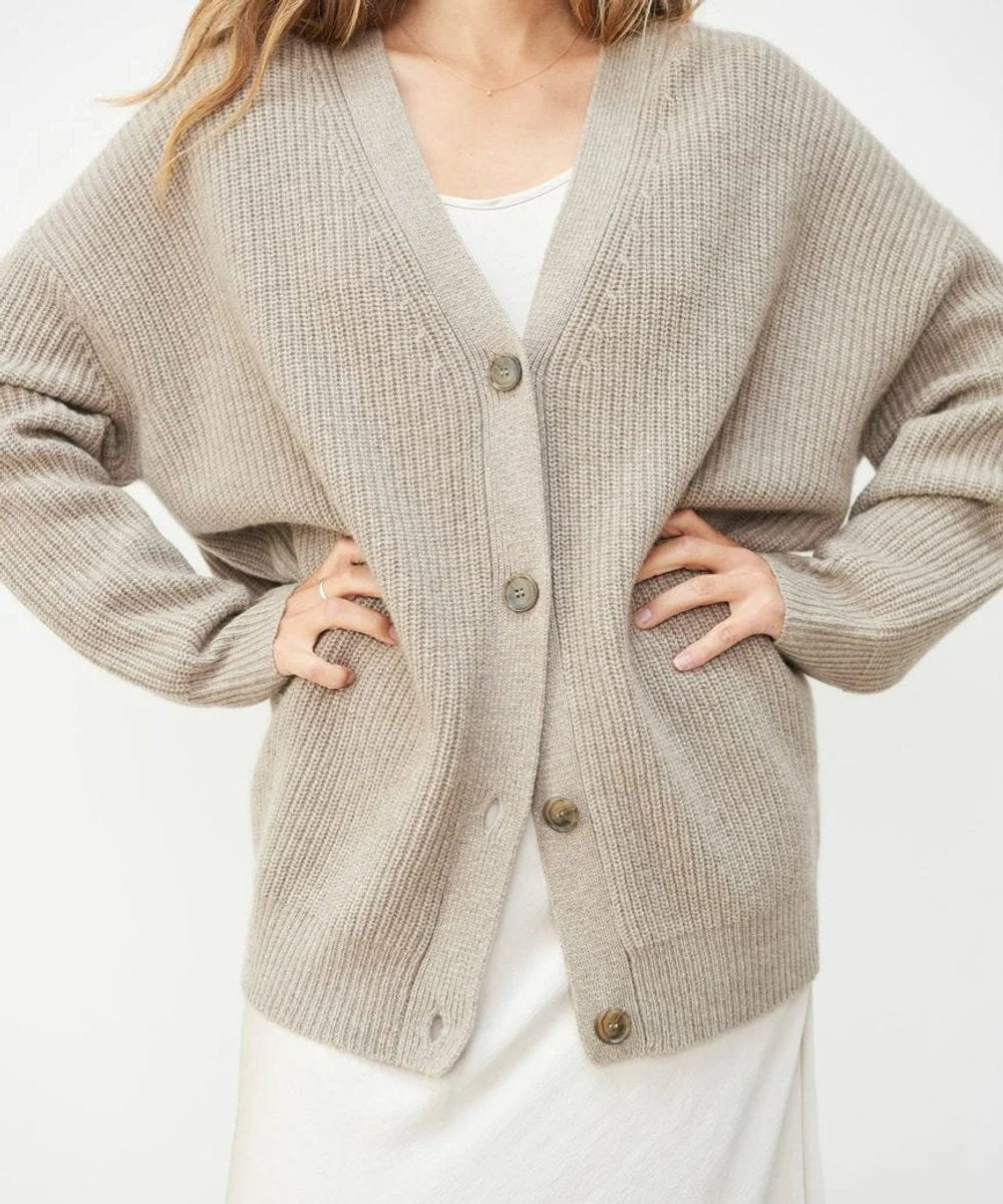 Émilie - Refined Cashmere V-Neck Cardigan