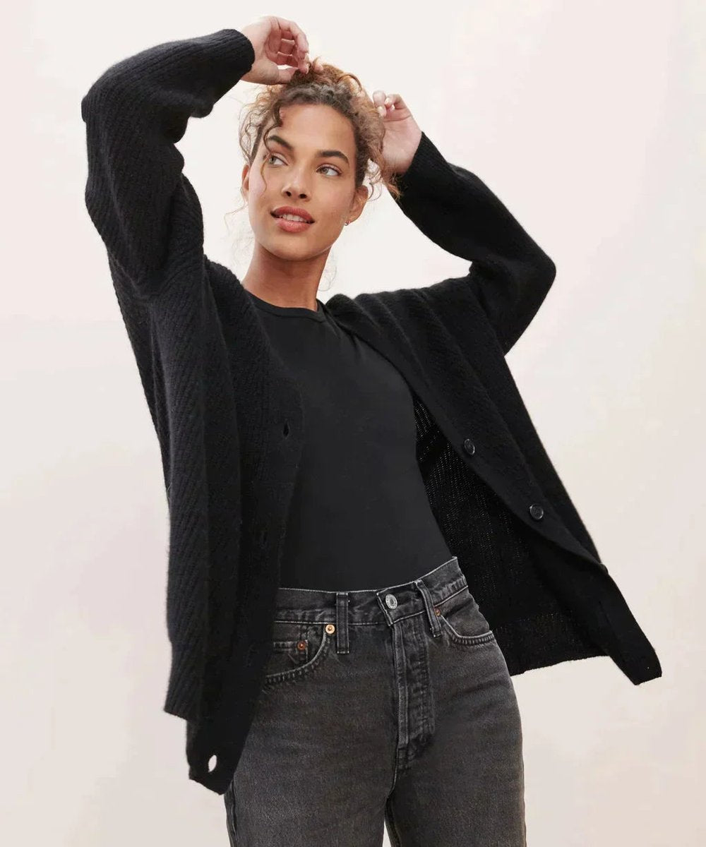 Émilie - Refined Cashmere V-Neck Cardigan