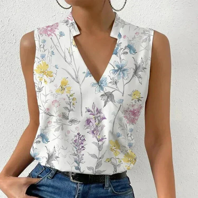 Women's Sleeveless Summer Blouse - Versatile and Chic