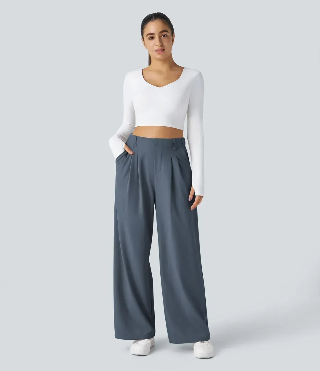 Women's Stretch Trousers with Comfortable Fit and Style