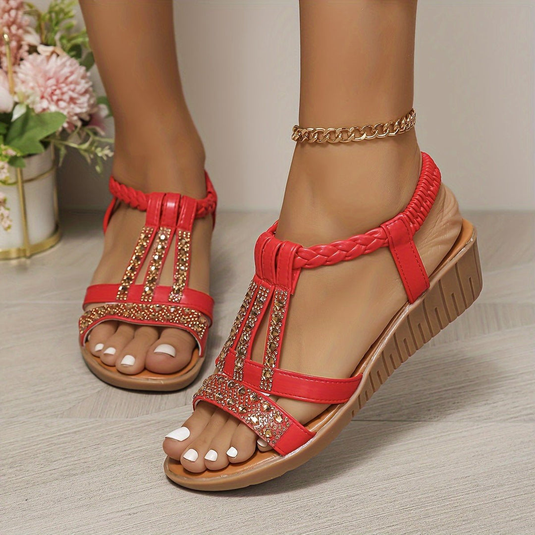 Isla | Women's T-Strap Wedge Orthopedic Sandals