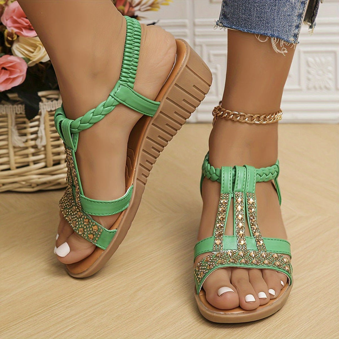 Isla | Women's T-Strap Wedge Orthopedic Sandals