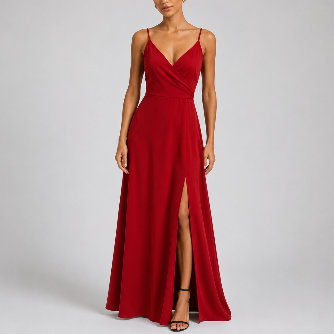 Women's Elegant Maxi Dress - Flowing Evening Gown