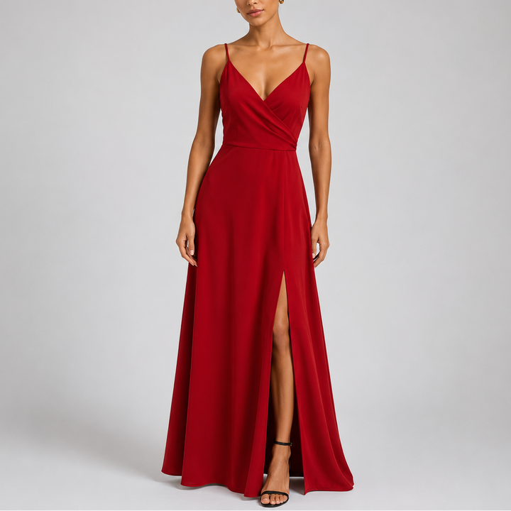 Women's Elegant Maxi Dress - Flowing Evening Gown
