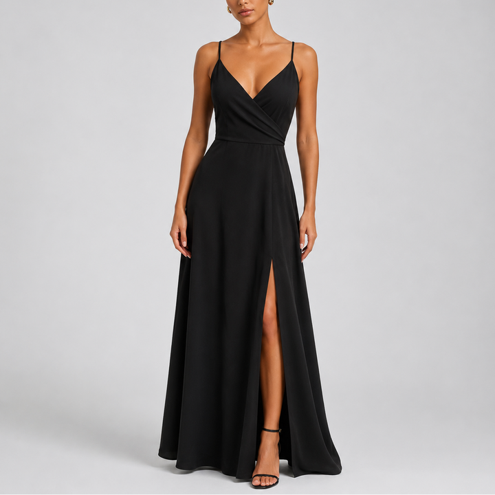Women's Elegant Maxi Dress - Flowing Evening Gown