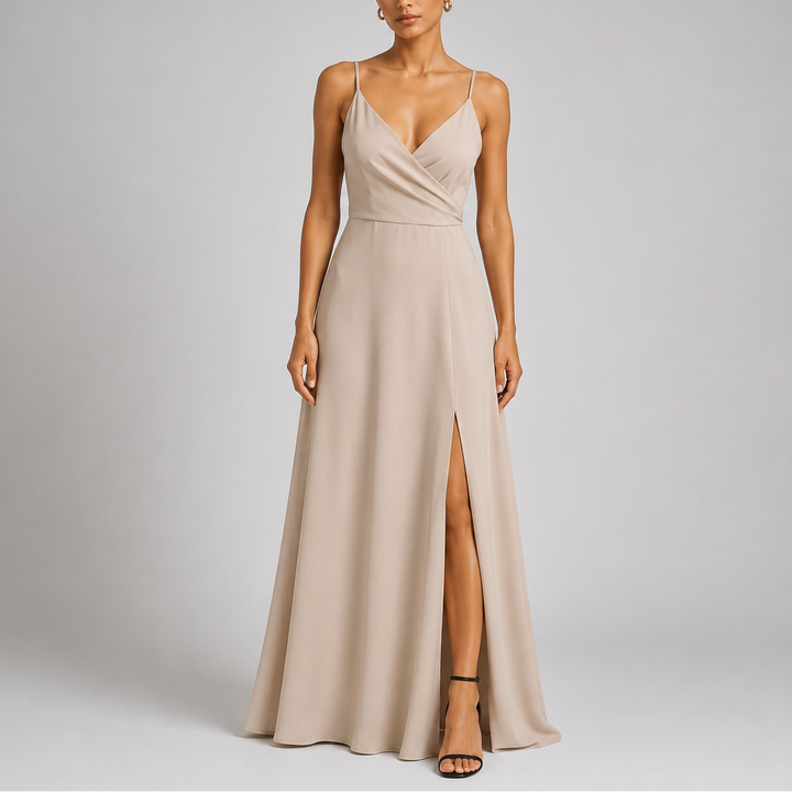 Women's Elegant Maxi Dress - Flowing Evening Gown
