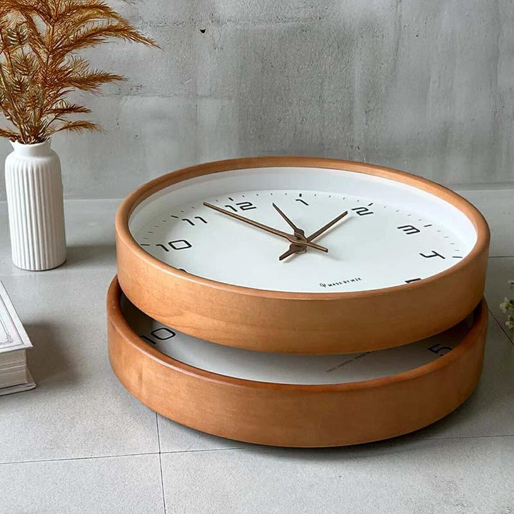 Wooden Wall Clock Scandinavian Design – Stylish Timepiece