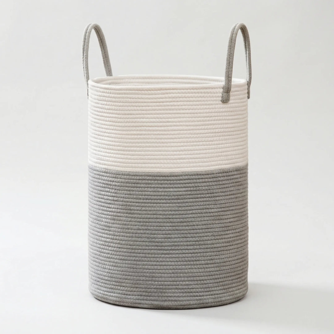Woven Storage Basket with Carrying Handles, view 3 - Elena Harper