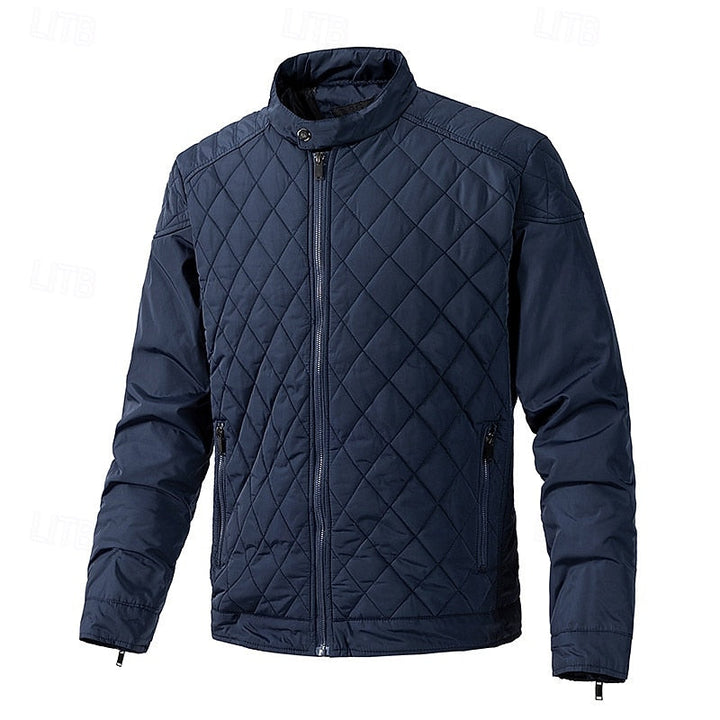 Carter | Diamond-Quilted Stand-Collar Jacket
