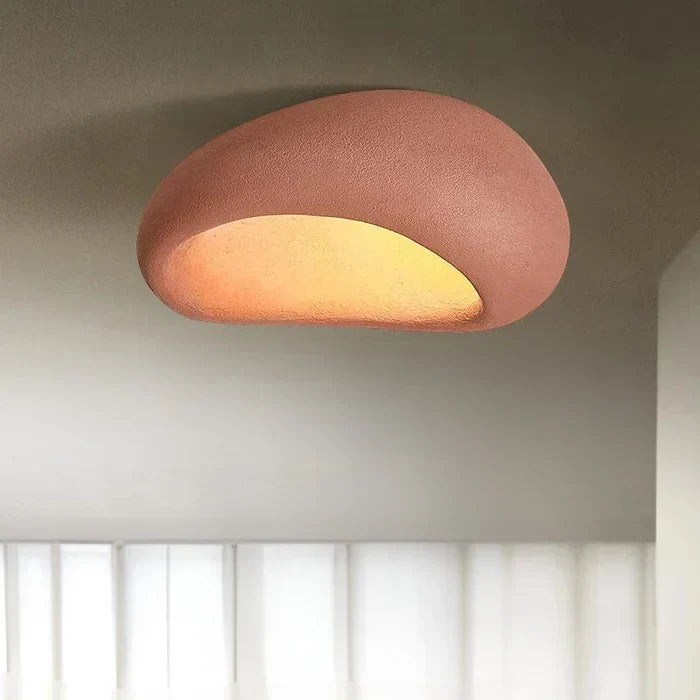Wabi-Sabi Style LED Ceiling Lamp – Decorative Ceiling Light with Organic Shape