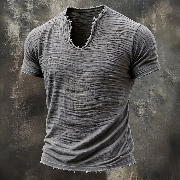 LAURENT MONACO | MEN'S WASHED V-NECK T-SHIRT