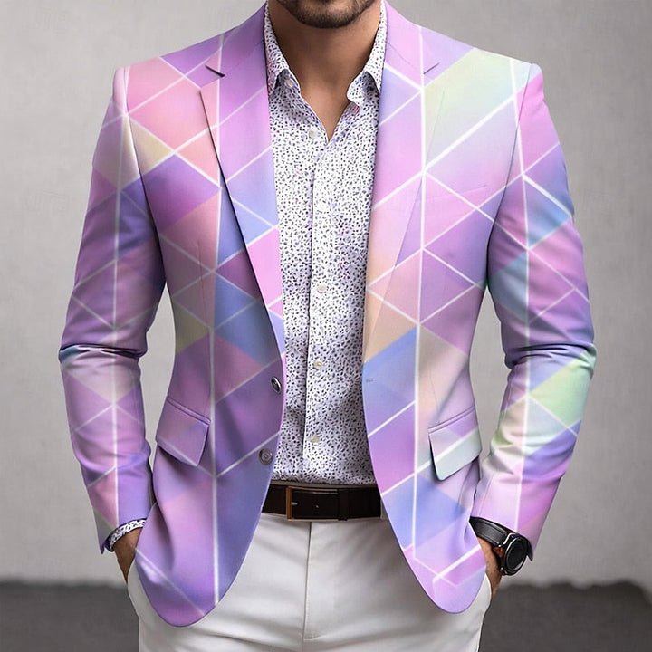 Roman Modern Geometric Blazer - Elena Harper