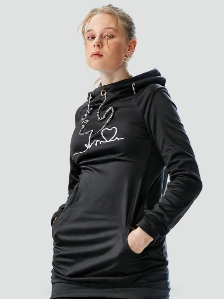 Soft Hoodie Dress with Pockets for Women