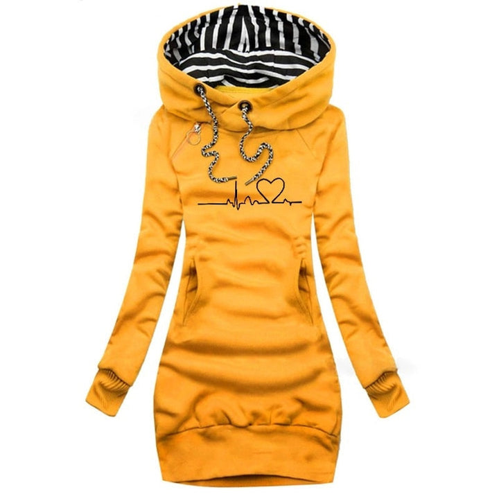 Soft Hoodie Dress with Pockets for Women