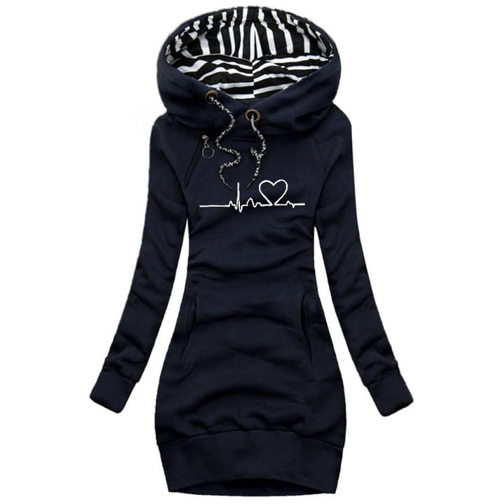 Soft Hoodie Dress with Pockets for Women