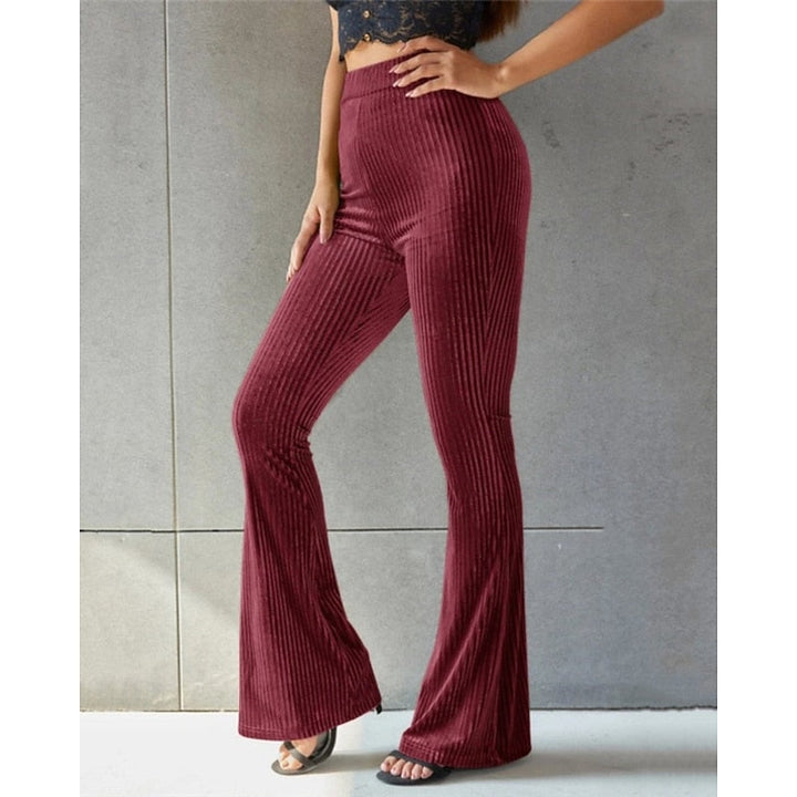 Sadie High-Waist Flared Pants, view 7 - Elena Harper