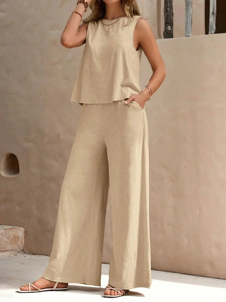 Two-Piece Set for Women, Casual Top and Pants | Summer