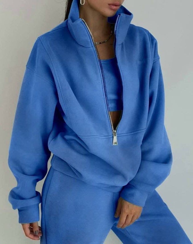 Jogging Suit with Zipper for Women