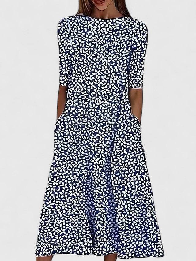 Elegant Cianne™ midi dress by Emma & Rose Cape Town, showcasing a sophisticated design with flowing fabric and stylish details.